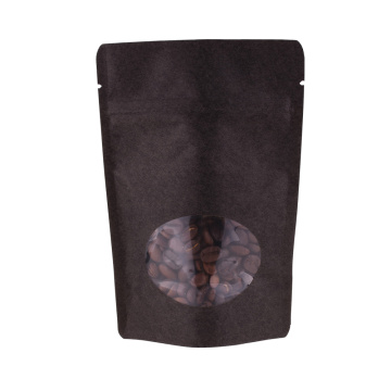 Sacs Kraft en plastique PLA avec fenêtre biodégradable Pla nourriture thé sac en plastique grains de café / boeuf séché / collation