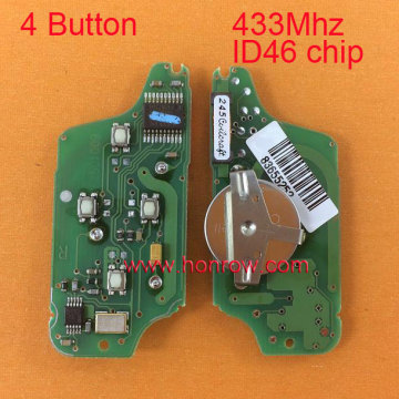 Hot sale products-- Original Citroen ASK 4 button flip remote control with 433Mhz ID46 Chip for 307&407 Blade (After April 2011