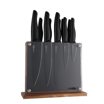 Afilador de cuchillos de cocina de acero inoxidable, afilador de cuchillas  de 8 pulgadas, construido con acero de calidad profesional para afilar