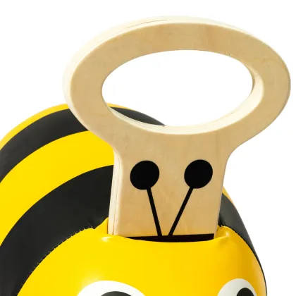 Environmentally Friendly Kids Ride-On Bumble Bee Baby Walker with PU Leather Cover and Foam Interior