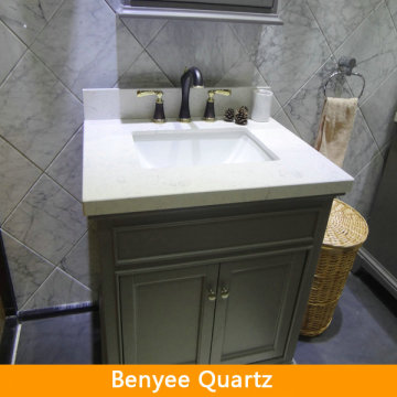 Superior quality white artificial quartz stone sink top