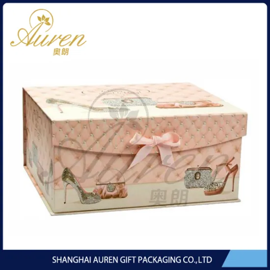 pink cardboard shoe box wholesale