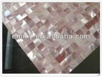 Pink seawater MOP shell mosaic tile(EMFH-001)