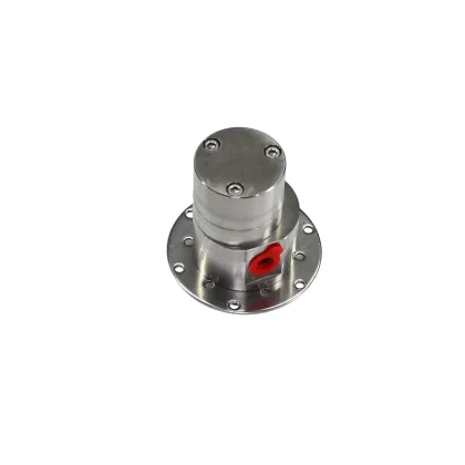 Stepped motor oil transfer gear pump