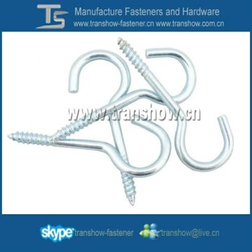 Zinc plated metal hook screw