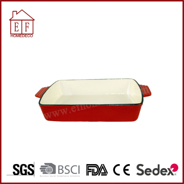 Square Enamel Cast Iron Dish for cooking