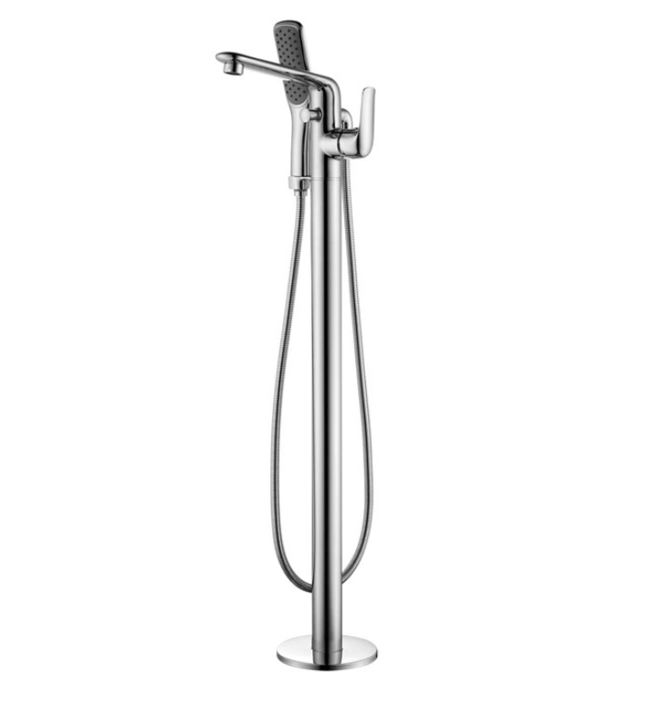 Silver Standing Bath Faucet