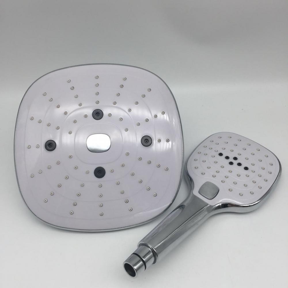 White Touch Control Plastic Hand Shower Head Sets