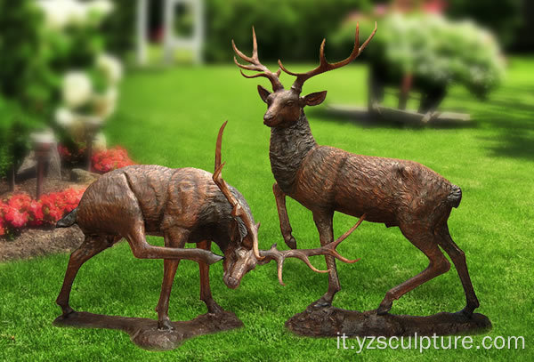 Statua di bronzo Elk dimensione giardino vita in vendita