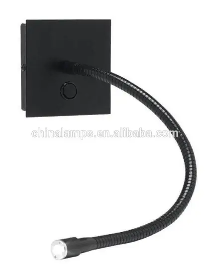 Most cheap ideas for bedroom decoration led light flexible gooseneck wall lamp led hotel gooseneck wall lamp plating black