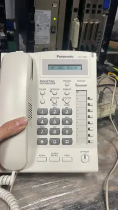 PANASONIC KX-T7665 White Office Desktop LCD Digital Corded Phone