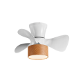 Ventilador de techo decorativo blanco de 3 cuchillas con luz LED