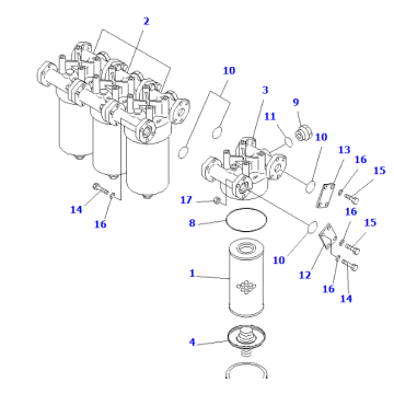 428-16-21110 OIL FILTER ASS'Y FOR WA700-3