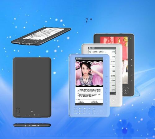 7 Inch Touch Screen Ebook Readers Supporting Txt, Epub , Fb2, Html, Pdb, Pdf, Doc