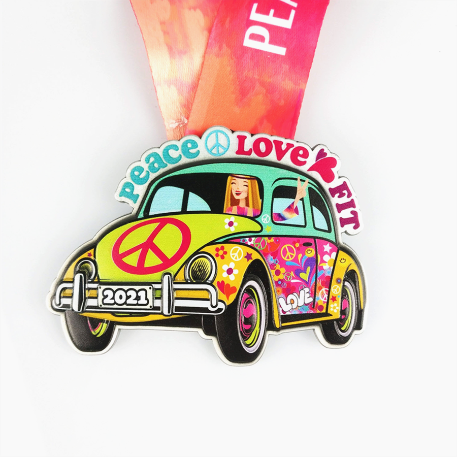 Printed Car Medal Png