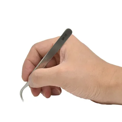 VETUS SP-11/SP-15 Anti-magnetic Fan Eyelash Tweezers for Phone Repair Tools Kit