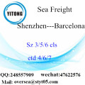 Shenzhen Port LCL konsolidering till Barcelona