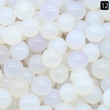 12MM White Agate Chakra Balls & Spheres for Meditation Balance