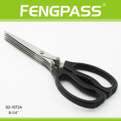 S2-1072A Five blades Stainless Steel Shredder Herb Scissors