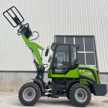 Electric Wheel Loader With Grapple For Bale Handling