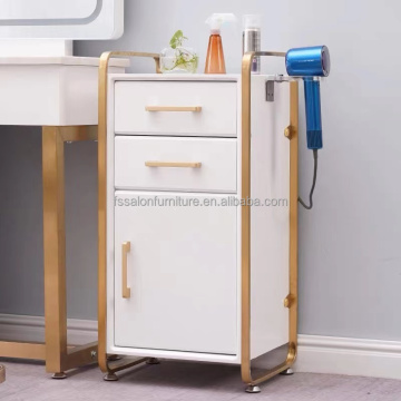 Feng Sheng White Gold Mental Luxury Salon Trolley Cart