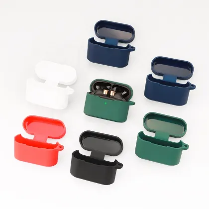 Custom Silicone Protective Case Cover for 1MORE Pistonbuds Pro Q30 - Anti Fall Anti Dust with Hook Earphone Case