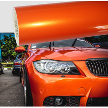 Gold orange car wrap vinyl.