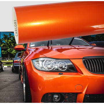 Vinilo de envoltura de coche naranja dorado