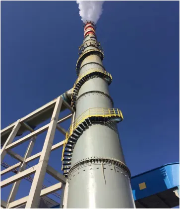 land space saving steel chimney