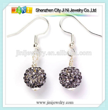 shamballa crystal ball earrings