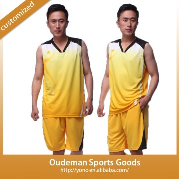 basketball jersey yellow color jersey men sportswear only YN11-252
