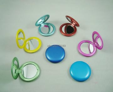 Double side round plastic makeup mirror for ladies loving
