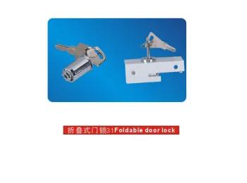 Stainless Steel White Foldable Freezer Or Refrigerator Door Lock With Key Oem