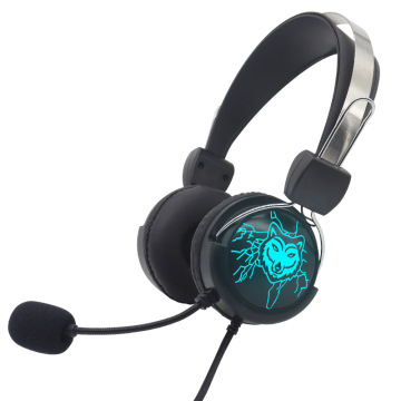 Low Latency 3.5mm Wired LED Light Gaming Headset with Microphone for PC/Laptop