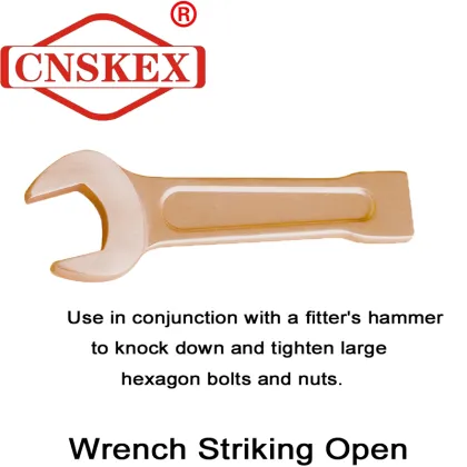 Safety non-spark percussion open wrench tools