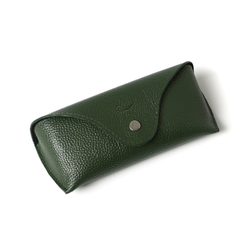 Custom Logo Grüne weiche Sonnenbrille - PU -Lederbrille Hülle