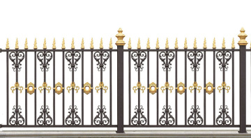 Golden Flame Aluminum Fence
