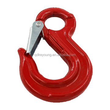 G80 320a Galvanized Alloy Steel Drop Forged Locking Lifting Eye Hook with Safety Latch