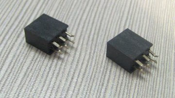 2.54mm Female header square tube connector with dual row bending pin
