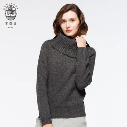 Womens turn-down collar cashmere sweater