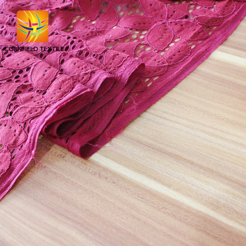 newest design beautiful polish magenta jacquard lace fabric