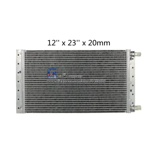 Universal Aluminum Radiator Parallel Flow Condenser 12" x 23" x 20mm for Classic Muscle Car Street Hot rod Truck