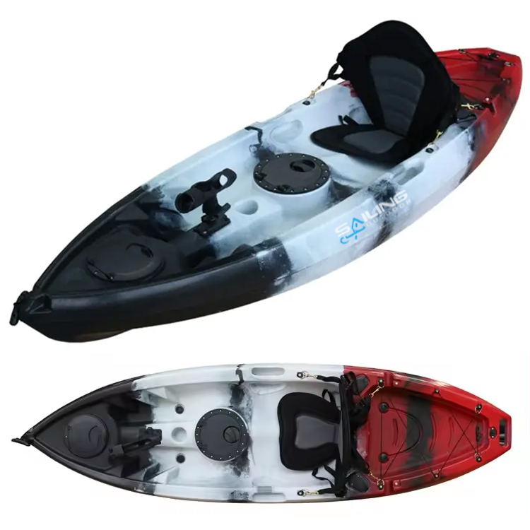 Affordable Sit-On-Top Kayak: Small Plastic Canoe for Fishing