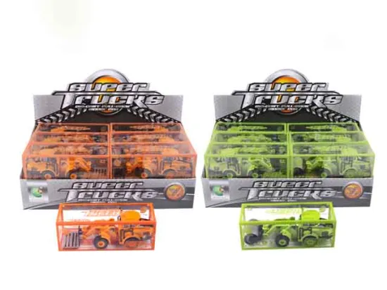 DIE CAST PULL BACK MOBILE MACHINERY SHOP AND FARMER CAR