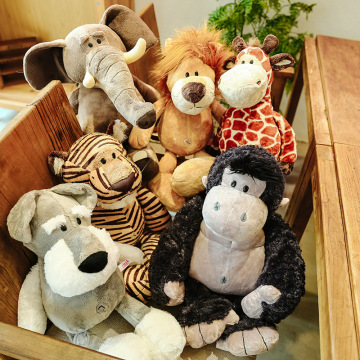 Adorable Jungle Animal Plush Toys - Cartoon Doll Series