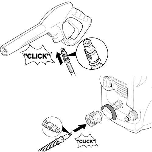 Basınçlı yıkayıcılar için hızlı serbest bırakma adaptörü ile yüksek basınçlı su hortumu