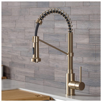 Top Touch Champagne Gold Kitchen Taps Out Taps