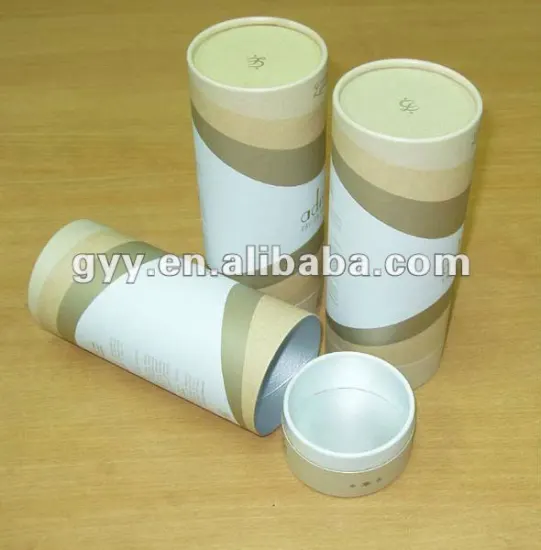 Customize round shape box with lid for tea packaging