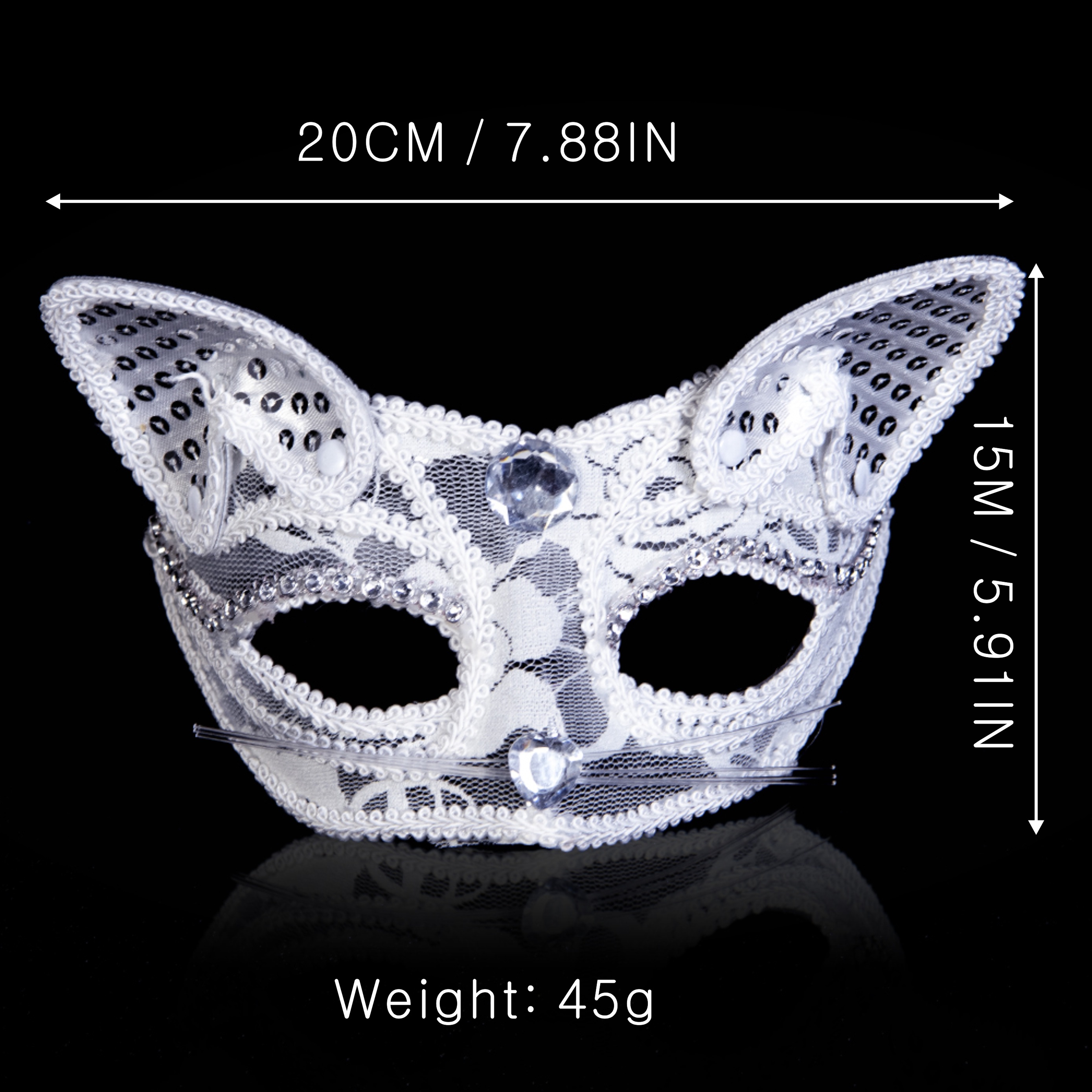 Venetian lace animal face mask
