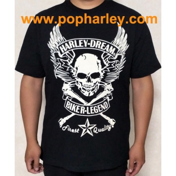 harley biker legend skull wings men's t-shirts 20FM-99866